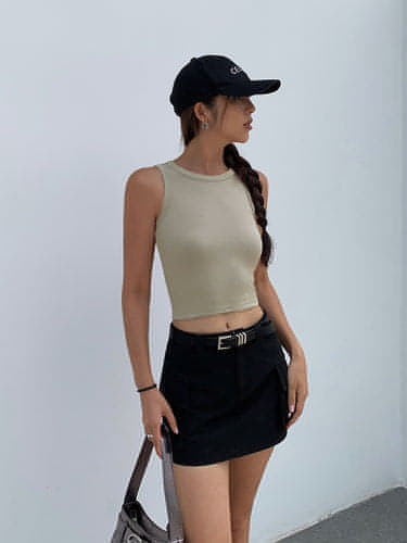 Summer Collection - Black Cut-Out Backless Camisole Top - chiclara