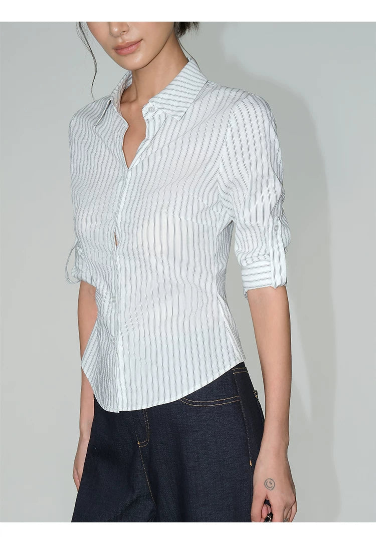 Contour Stripe Tailored Shirt