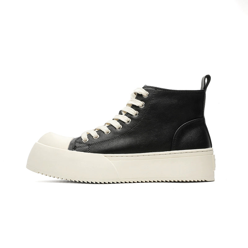Chunky Platform Black-and-White Sneakers