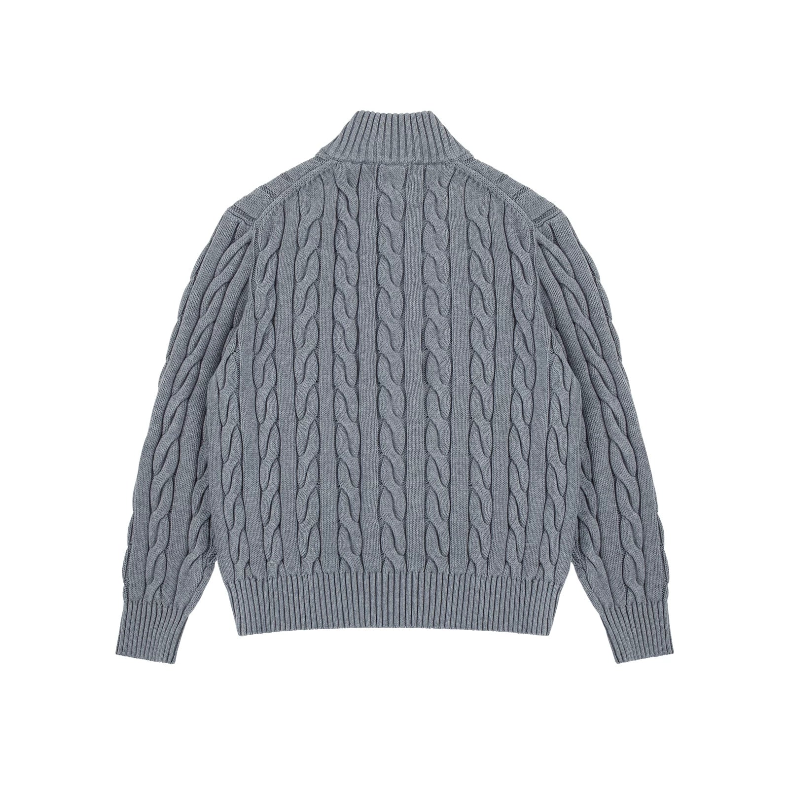 Cable Crest Half-Zip Aran Sweater