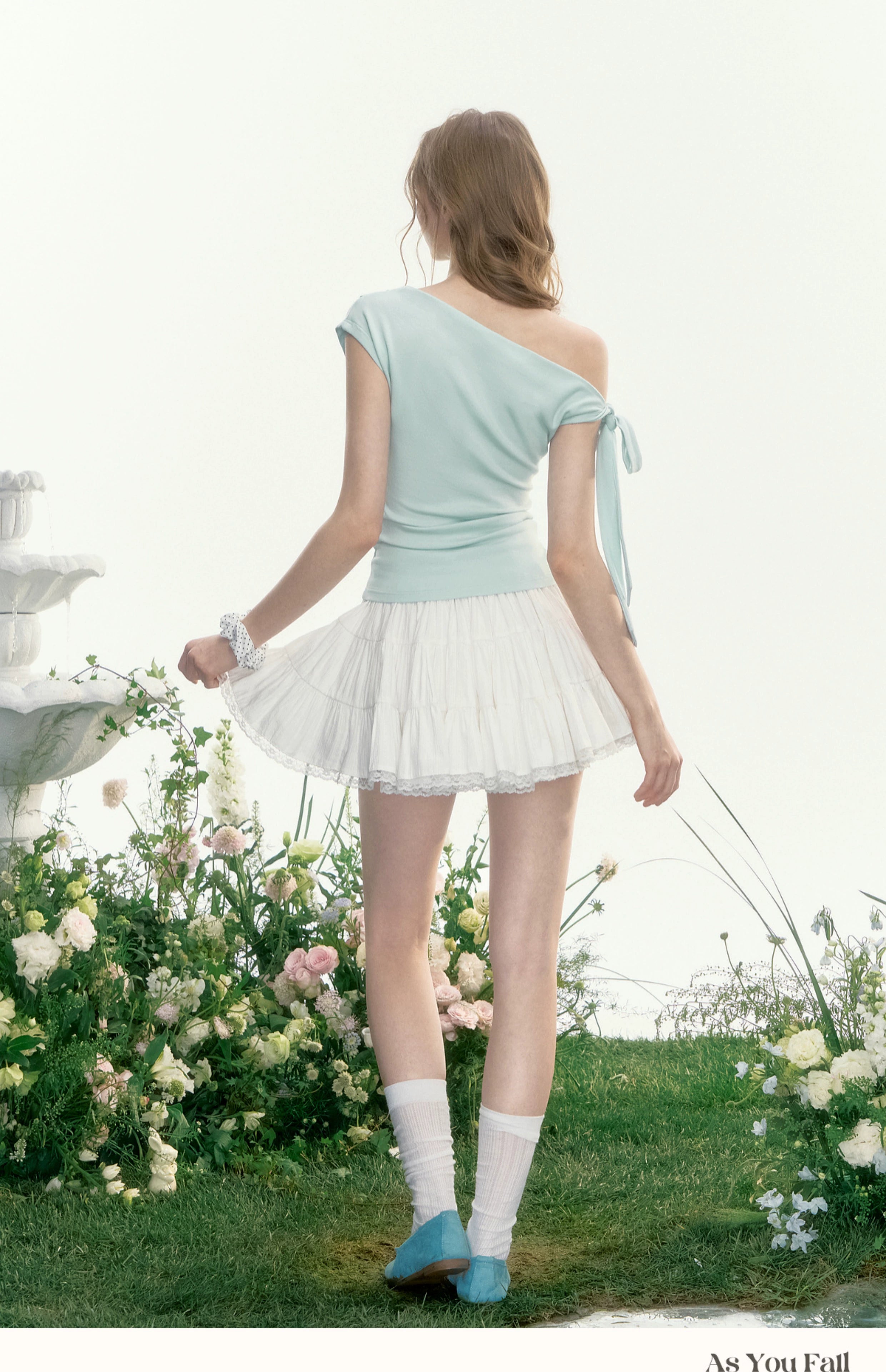One-Shoulder Bow Top