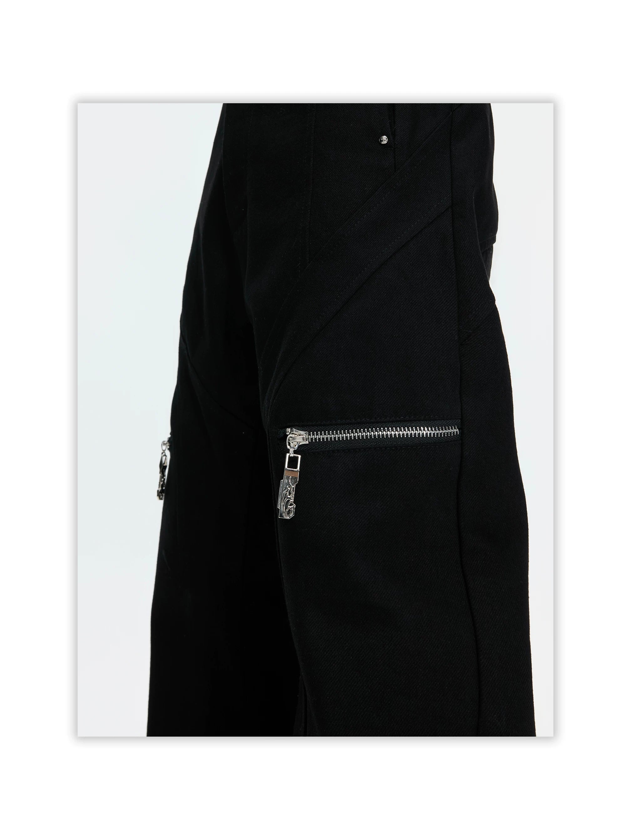 Zip Pocket High Waist Wide Leg Pants
