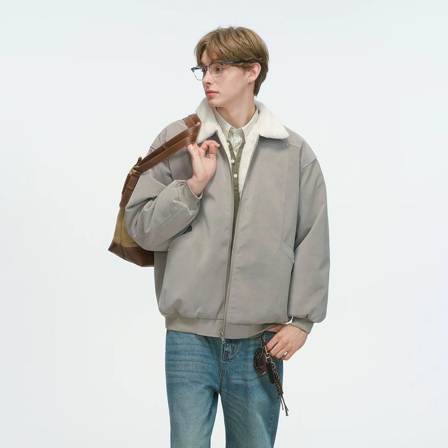 Shearling Transit Reversible Bomber