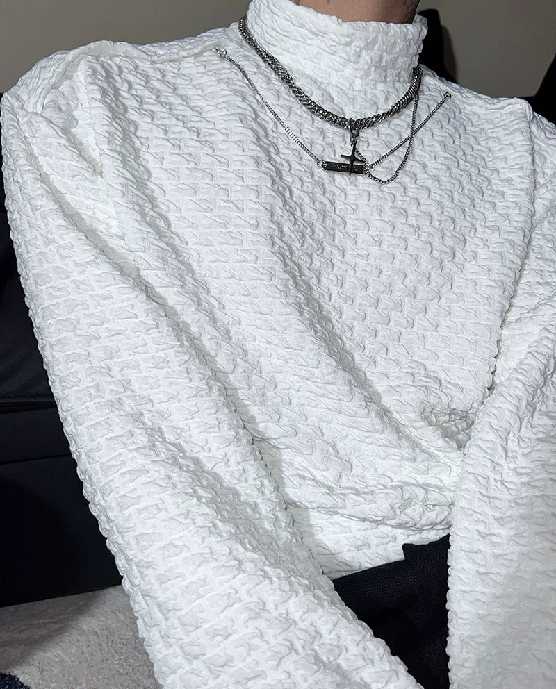 Frostcell Textured Mock-Neck Top