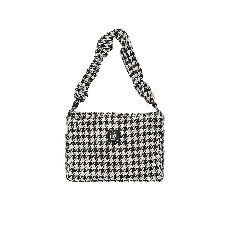 Quilted Houndstooth Box Crossbody Bag - view 5