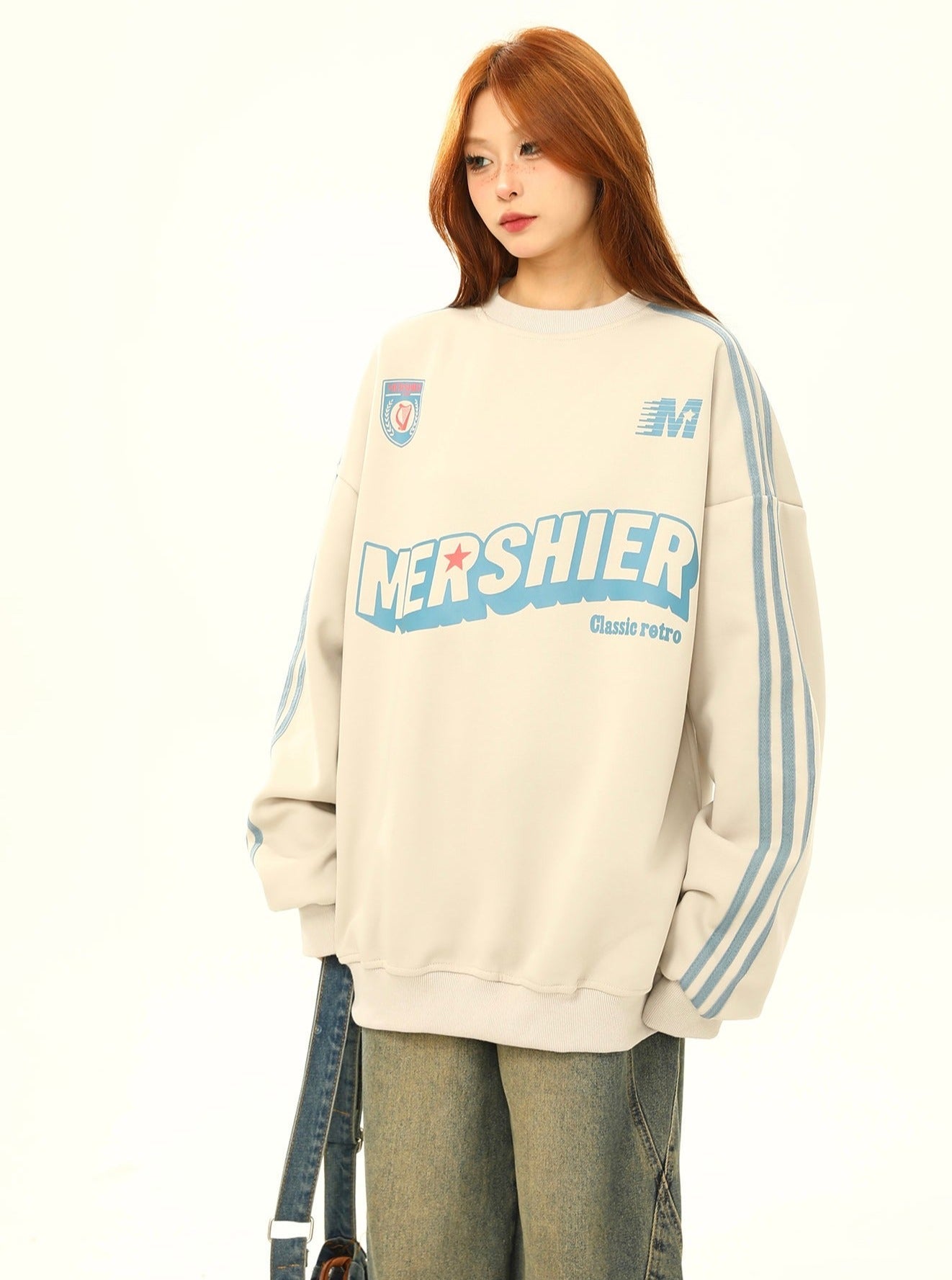 Retro-Style Oversized Sweatshirt