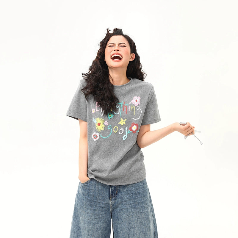 Floral Good Vibes Graphic Tee