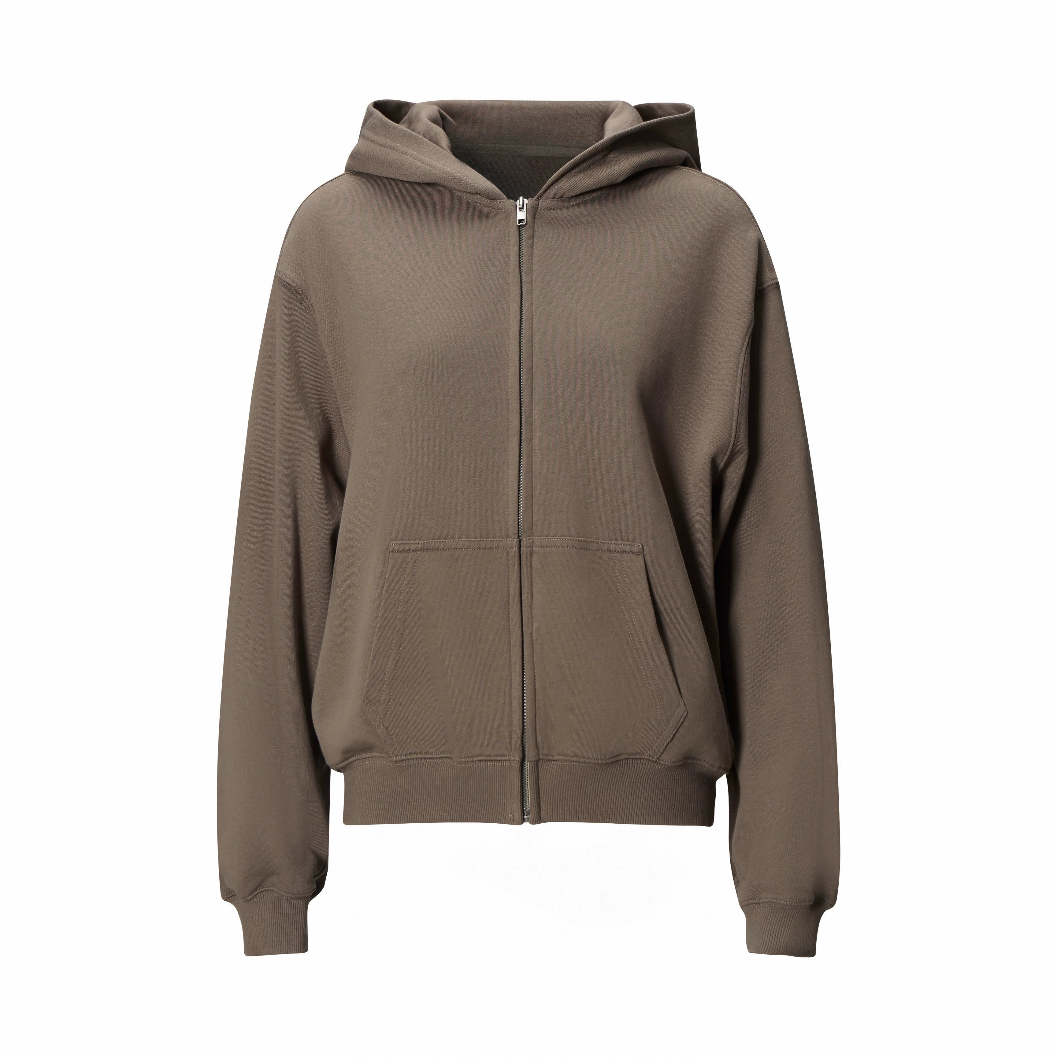 Athletic Zip-Up Hooded Sweatshirt