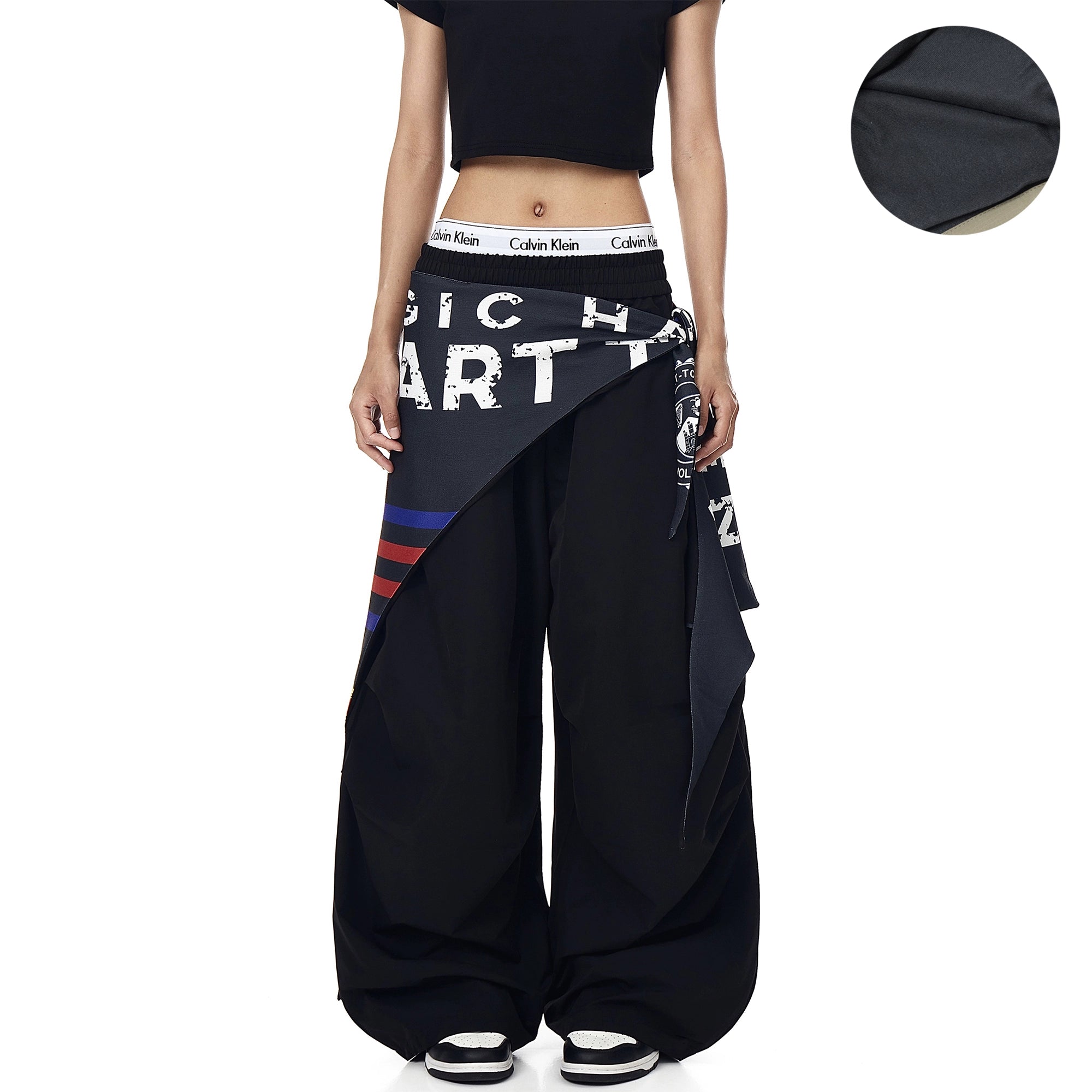 Varsity Drape Parachute Cargo Pants