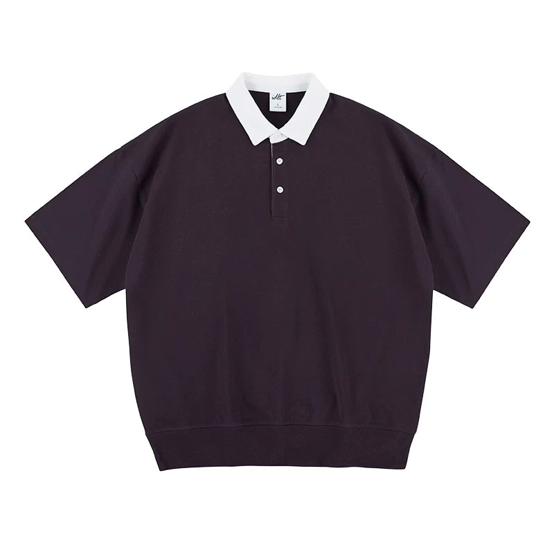 Contrast Crest Knit Polo