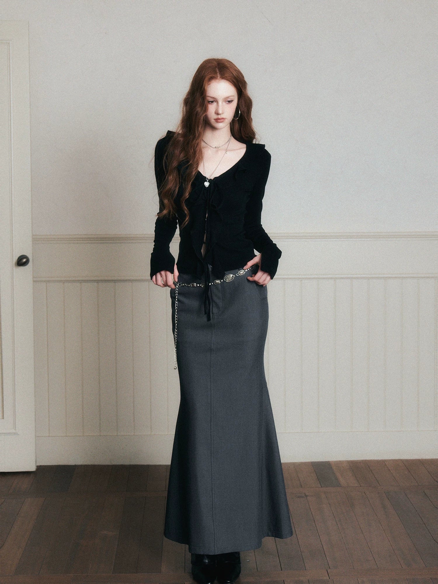 Midnight Muse Tie-Front Cardigan
