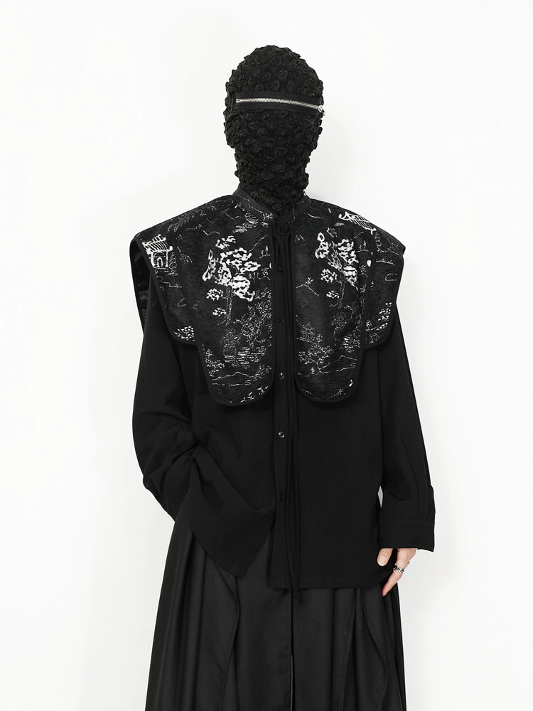 Embroidered Cape Shirt
