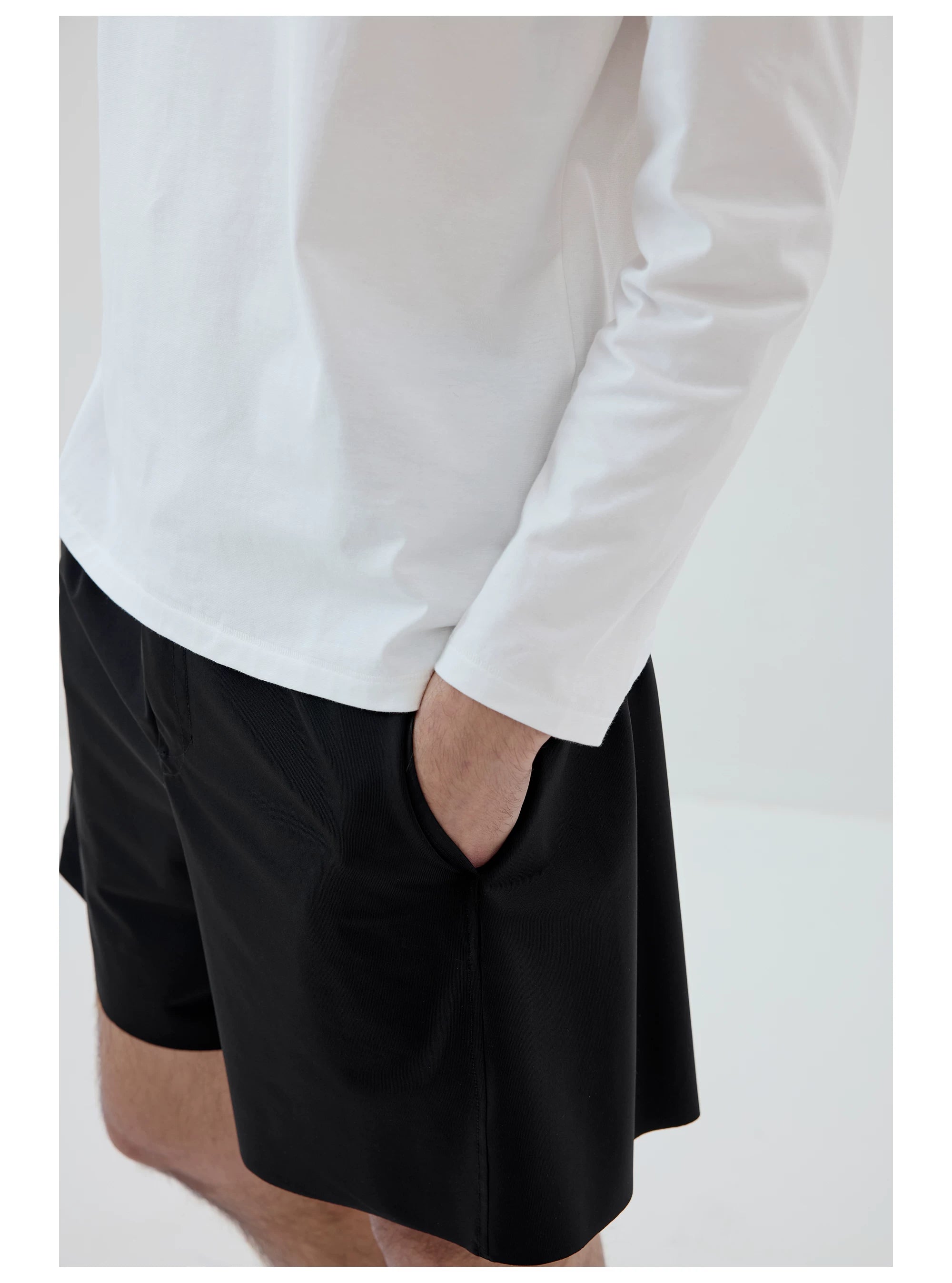 Relaxed V-Neck Long-Sleeve Tee