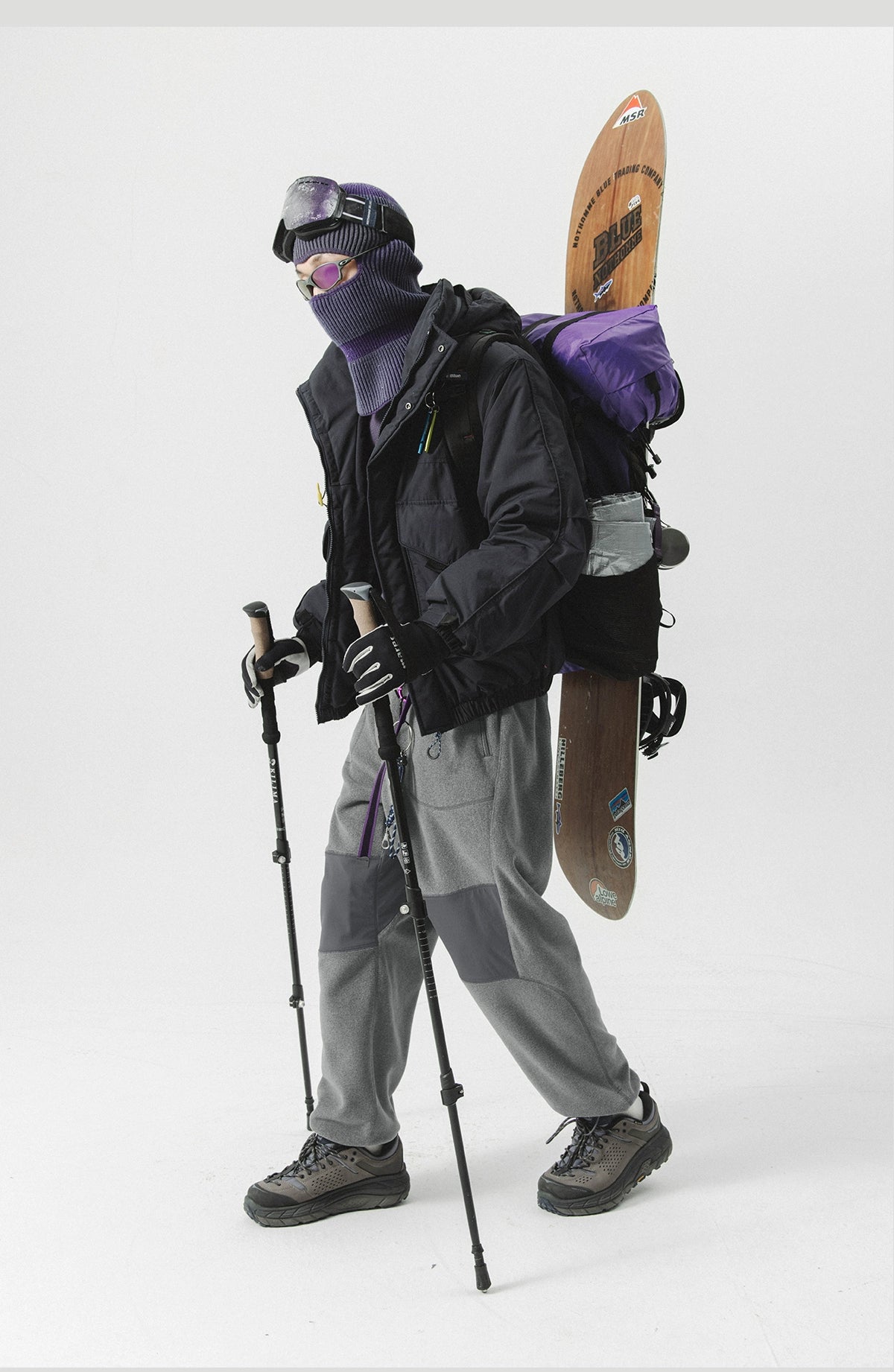Panelled Fleece Utility Track Pants
