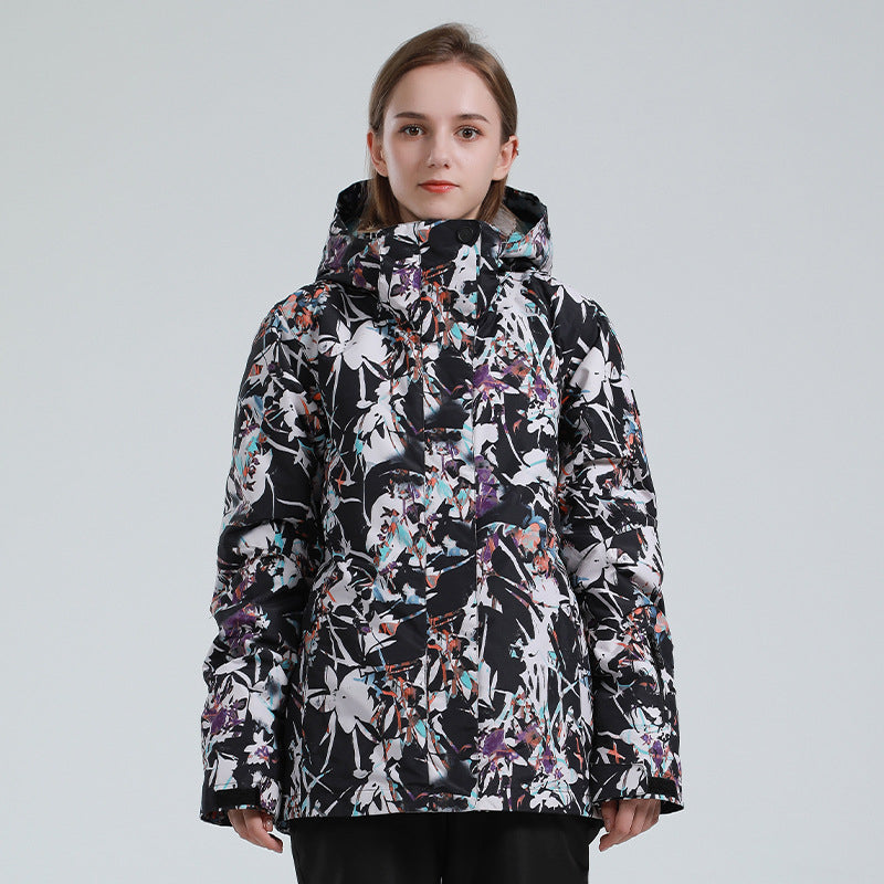 Mountain and Tie-Dye Print Ski Jackets