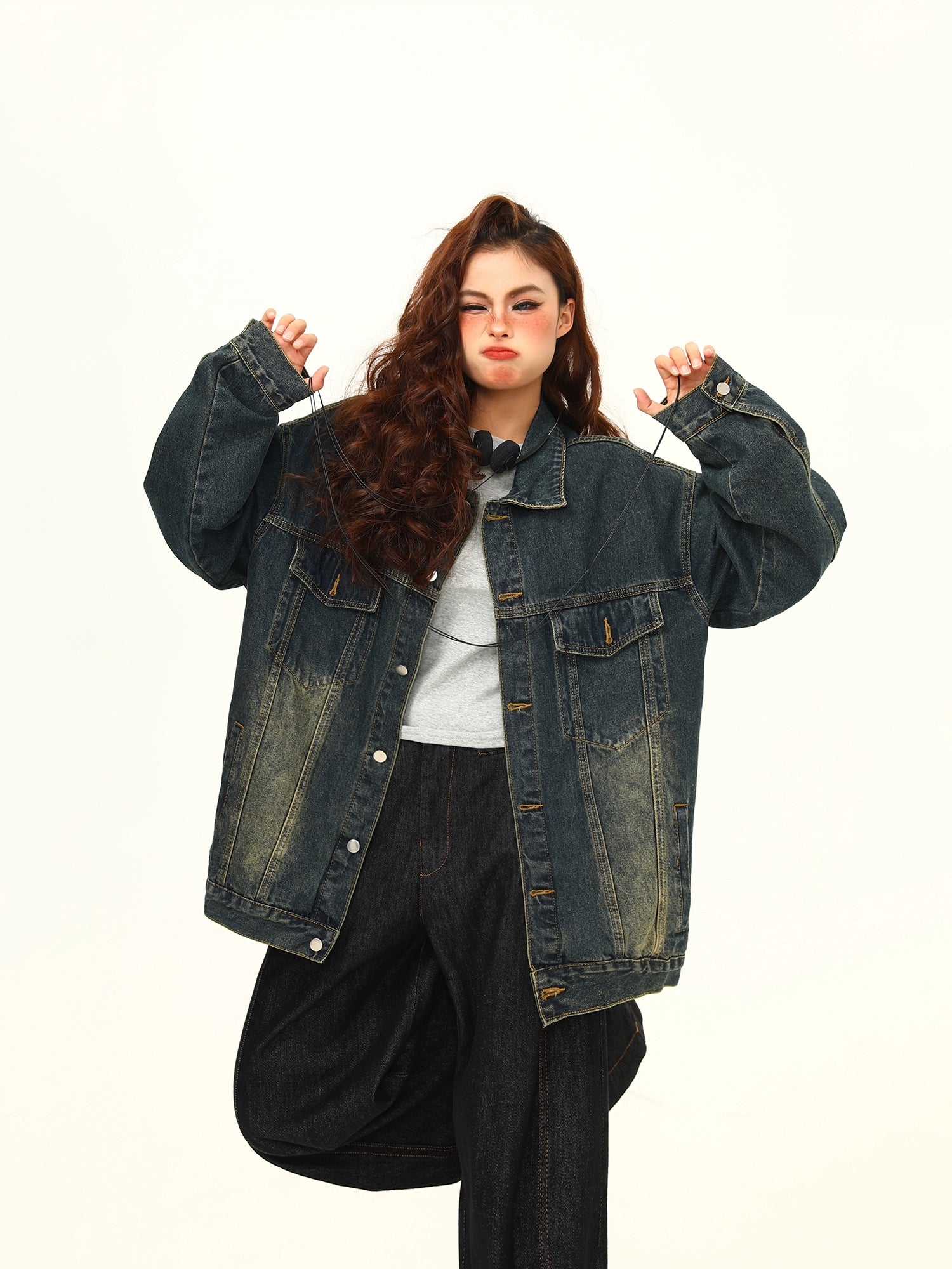 Urban Fade Oversized Denim Jacket