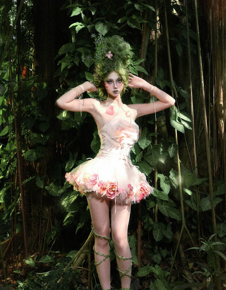 Artificial Flower Chiffon Camisole