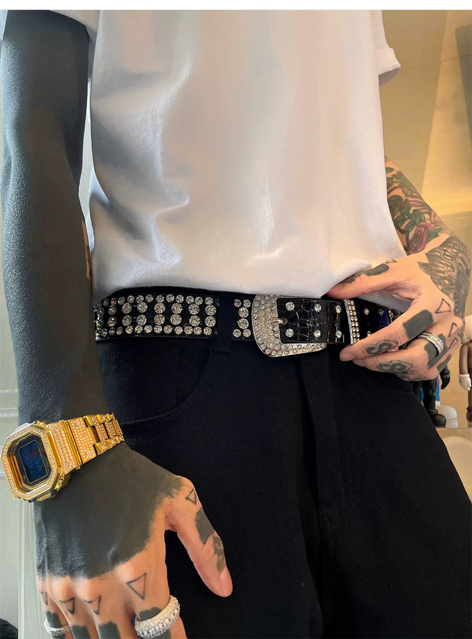 Crystalline Outlaw Rhinestone Rodeo Belt