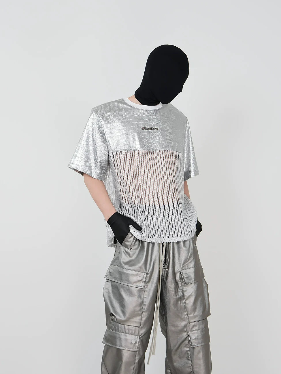 CyberChrome Mesh Panel Tee and Pants Setup