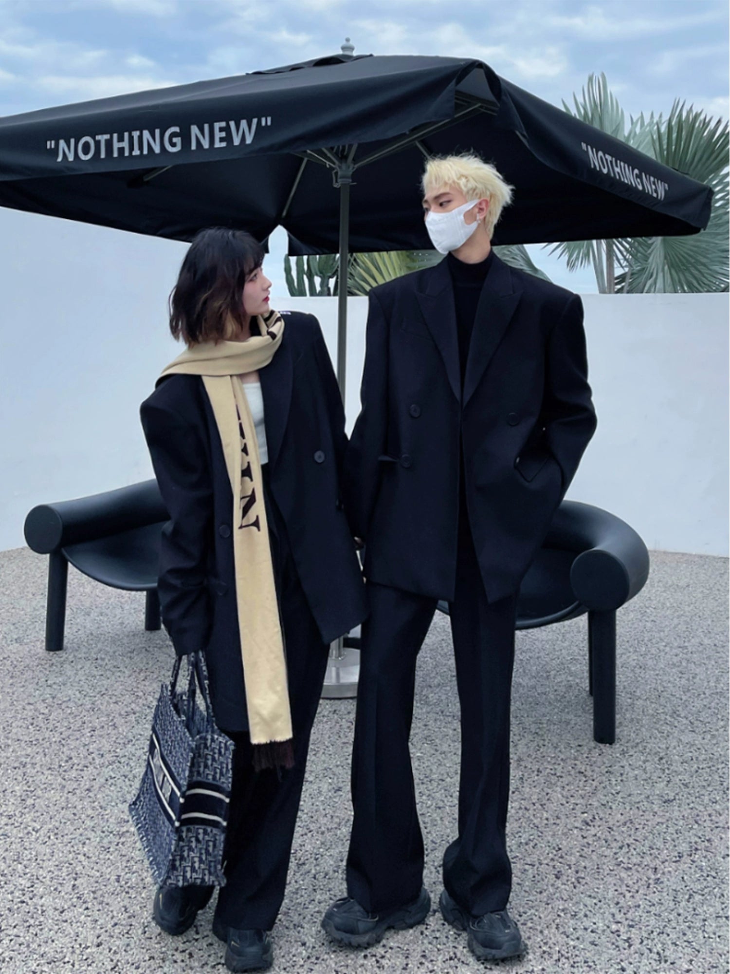 Oversized Black Blazer Suit