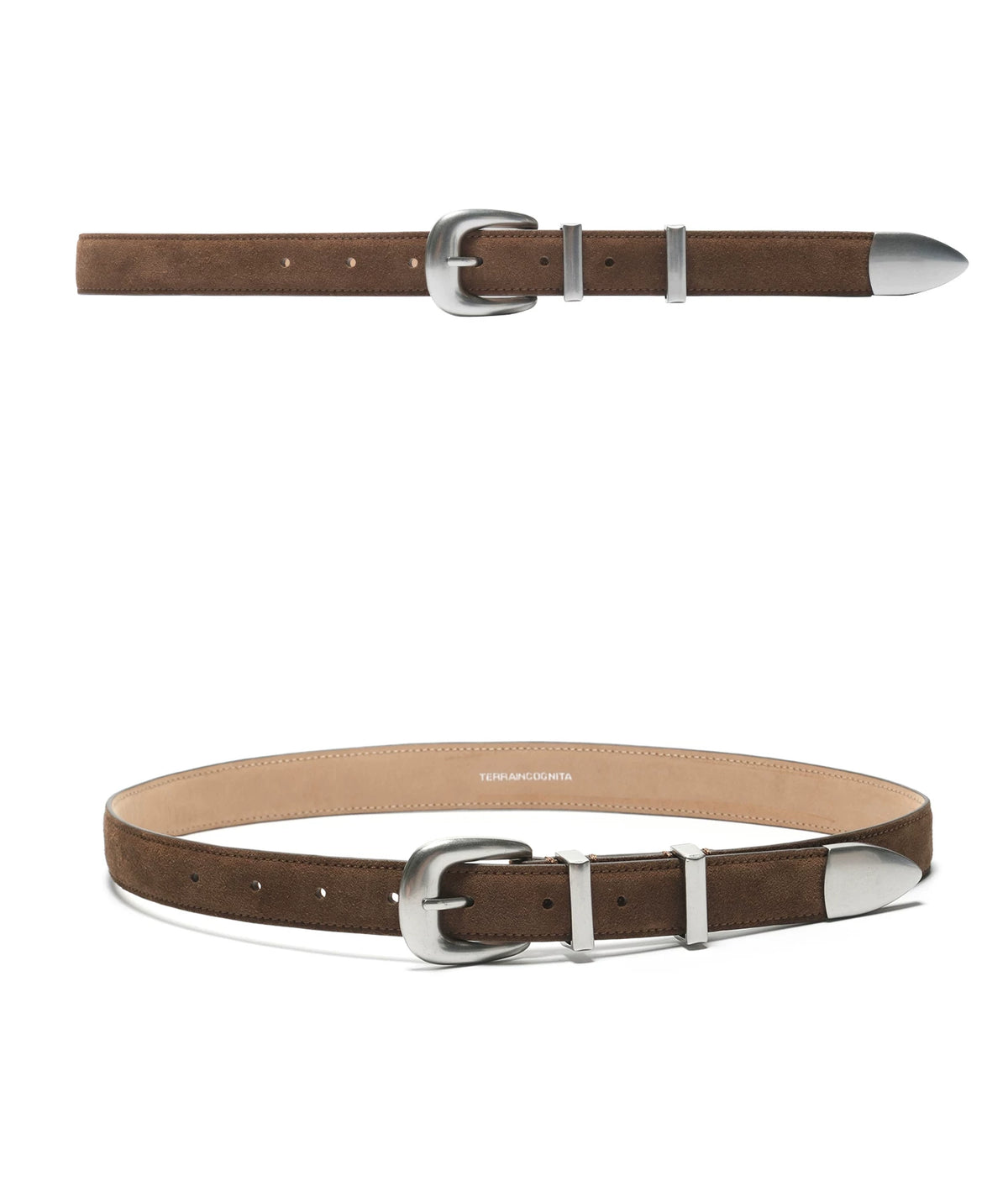 Rook Silver-Buckle Leather Belt