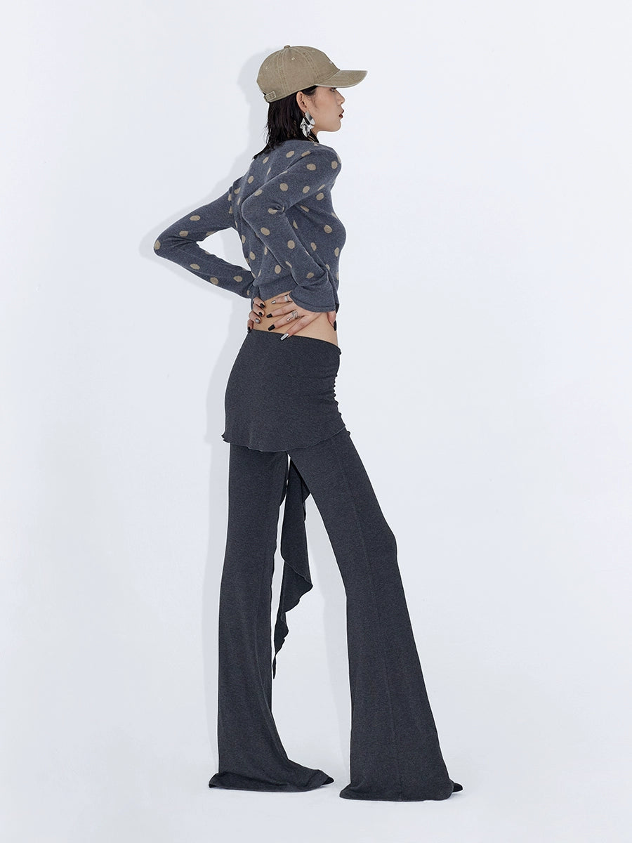 Cascade Drape‑Wrap Pants