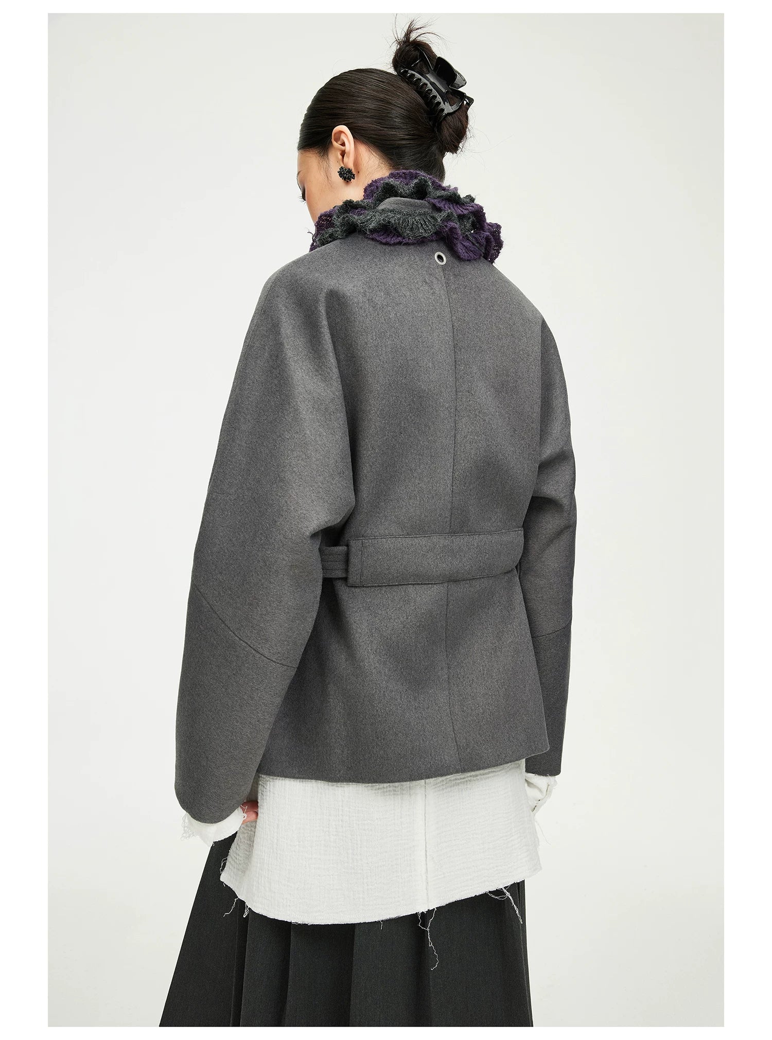 Open-Front Tie Hem Jacket