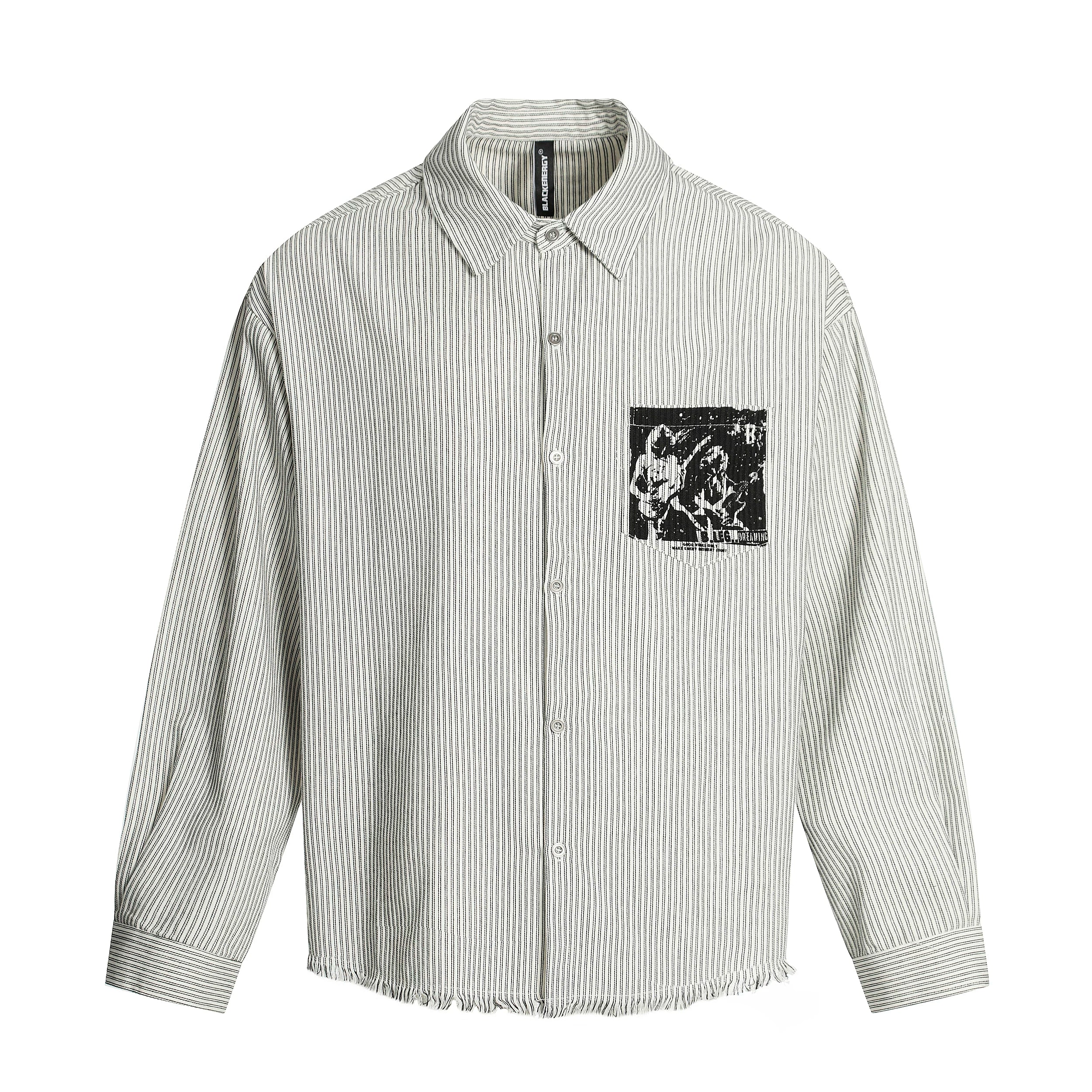 Riot Print Pinstripe Punk Shirt