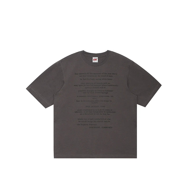 Smudged Letter Print Tee - chiclara