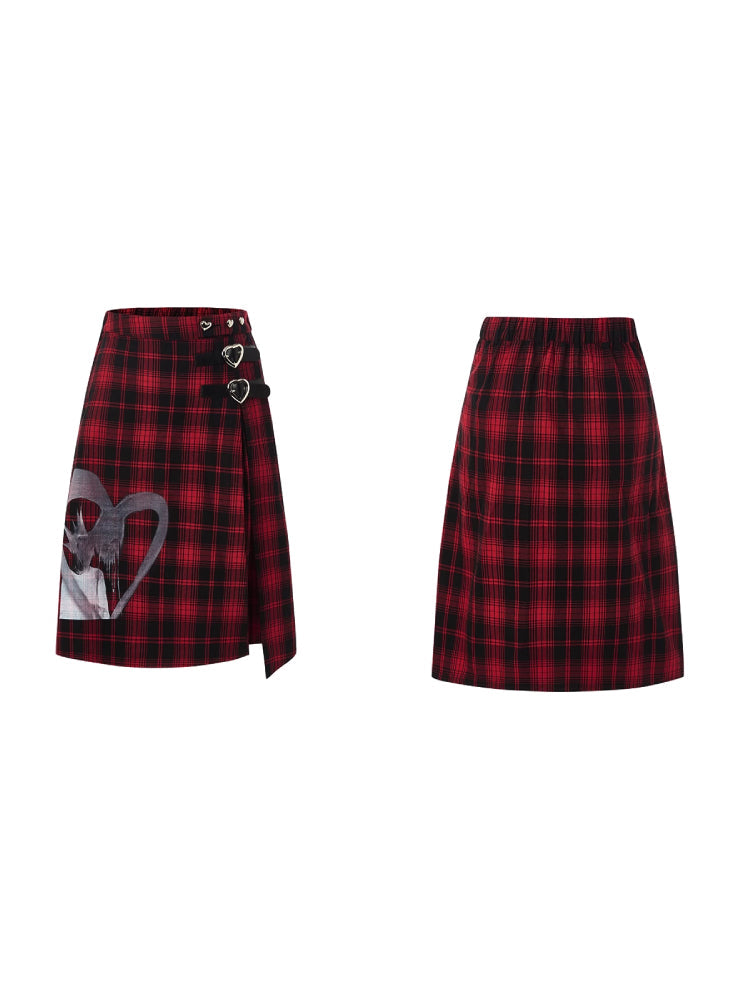 Punk-Inspired Plaid Skirt Tartan