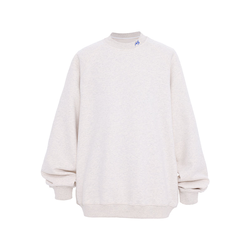 Heavyweight Sweater with Basic Embroidered Logo - chiclara