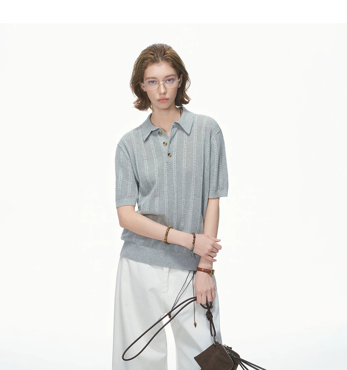 Breezeweave Pointelle Knit Polo