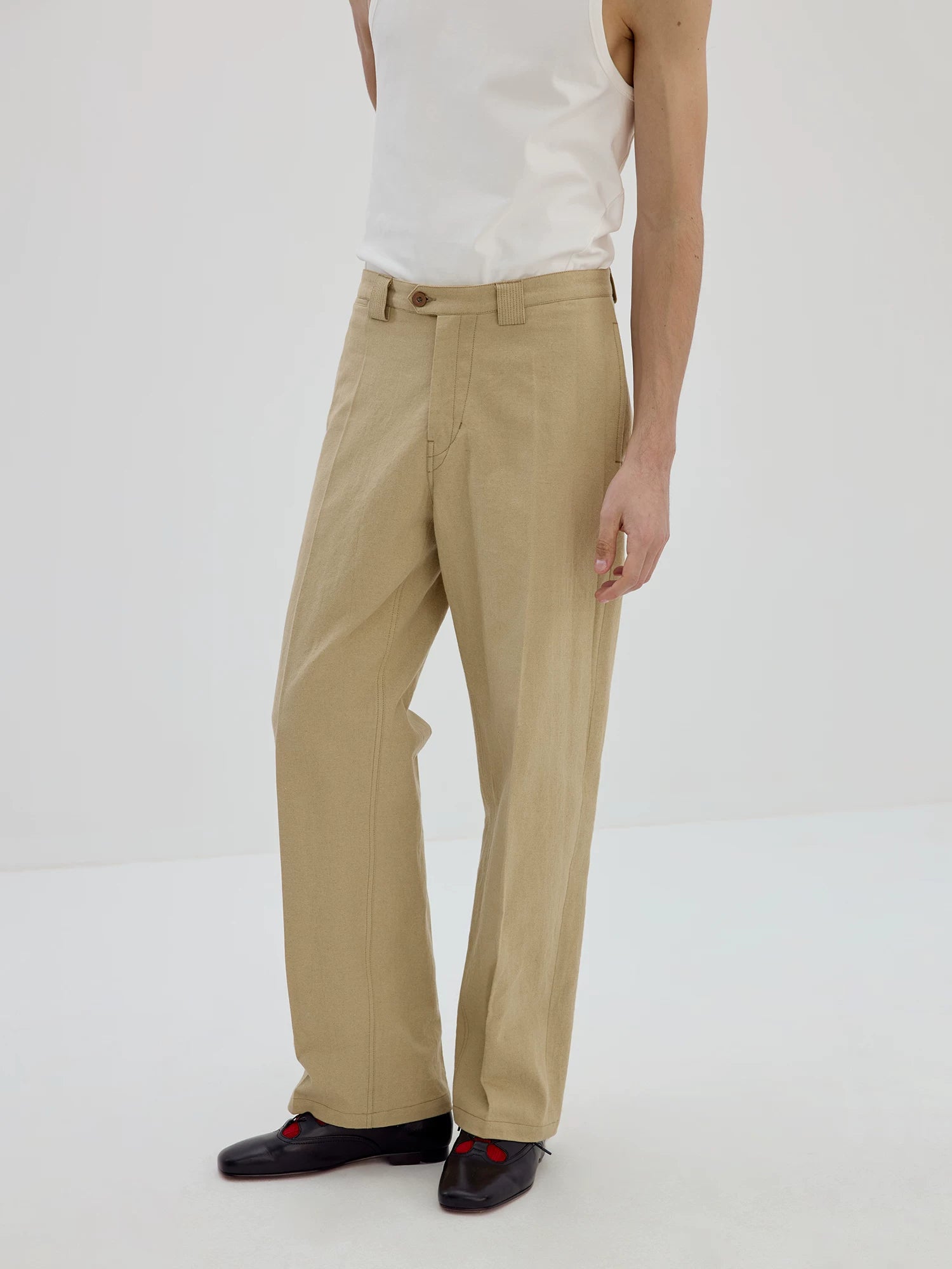 Pleated Chino Trousers