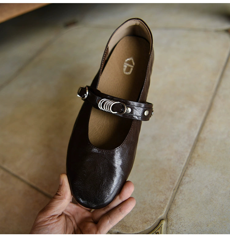 Mocha Rebel Strap Flat