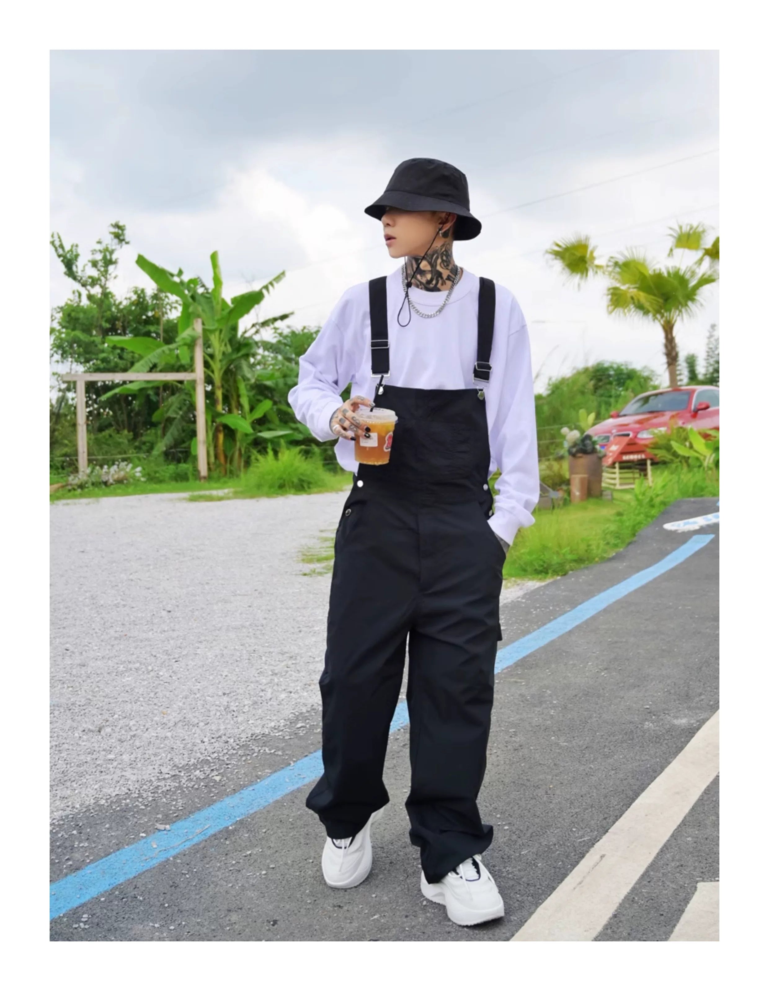 Skyline Workwear Wide‑Leg Overalls