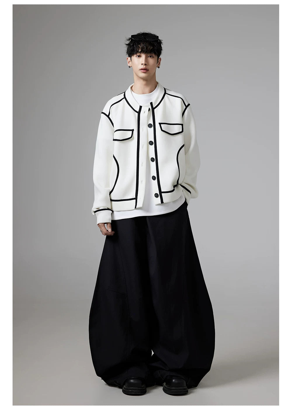Fold Sculpted Wide Trousers