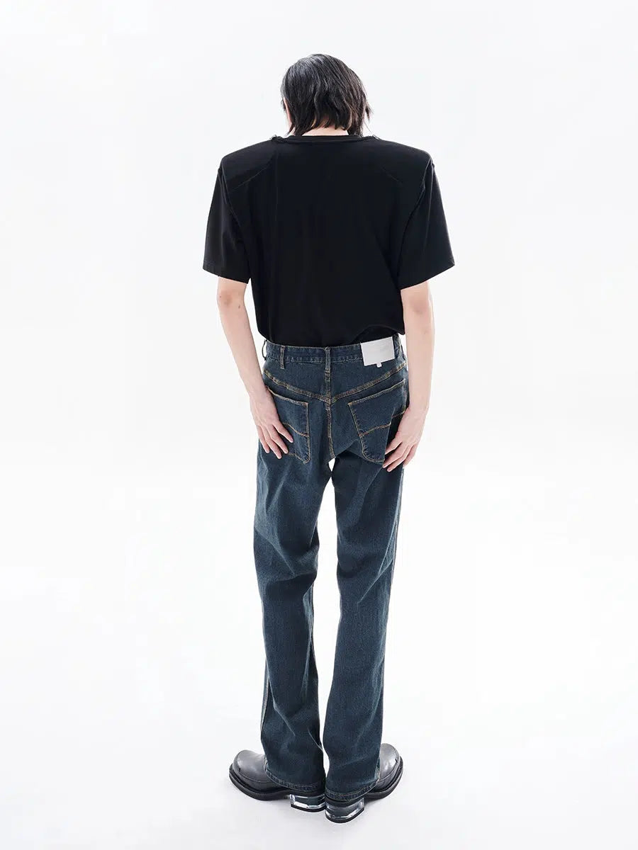 Regular Fit Casual Bootcut Jeans - chiclara