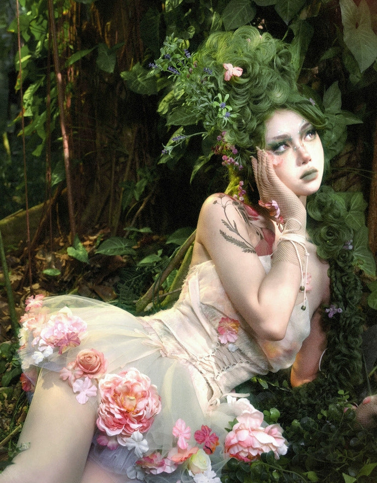 Artificial Flower Chiffon Camisole