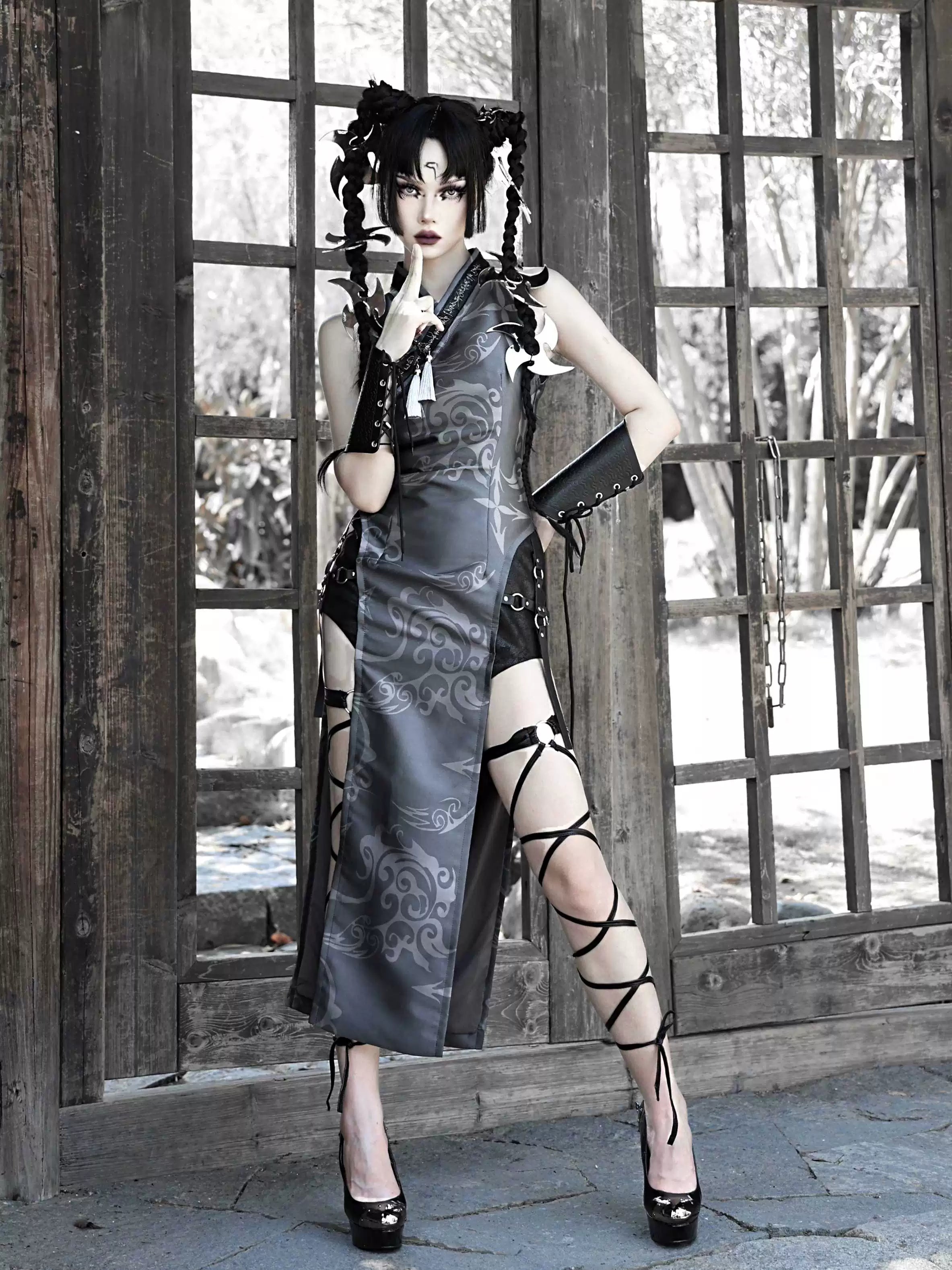 Gothic Samurai Kimono Dress