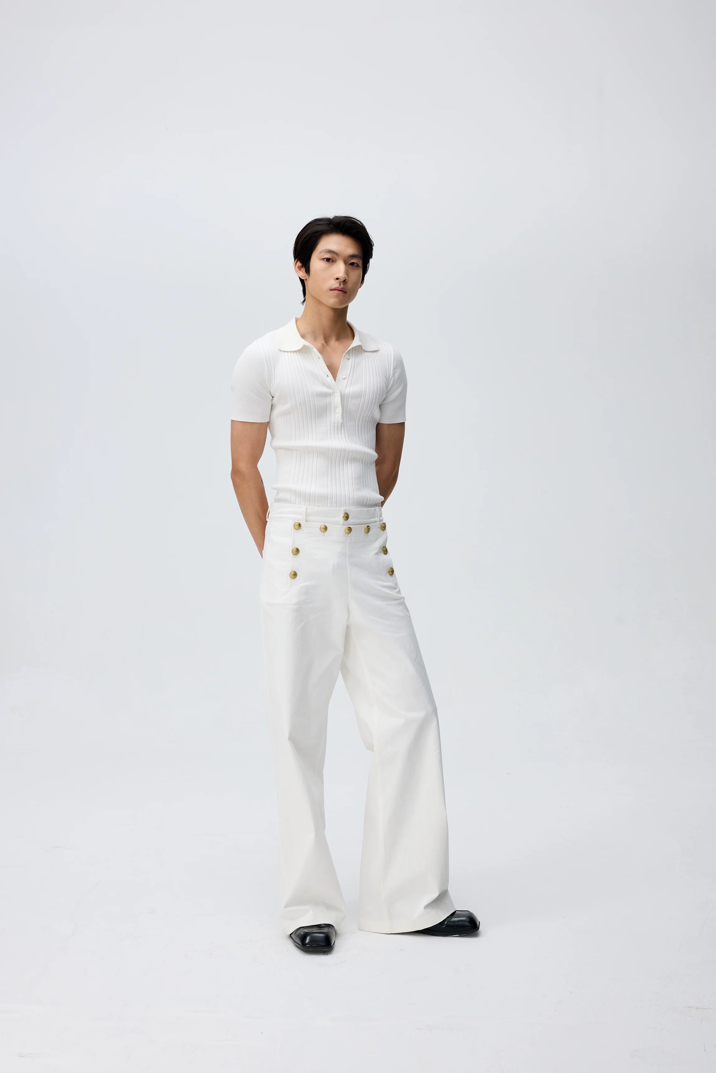 Coastline Rib Knit Polo Tee
