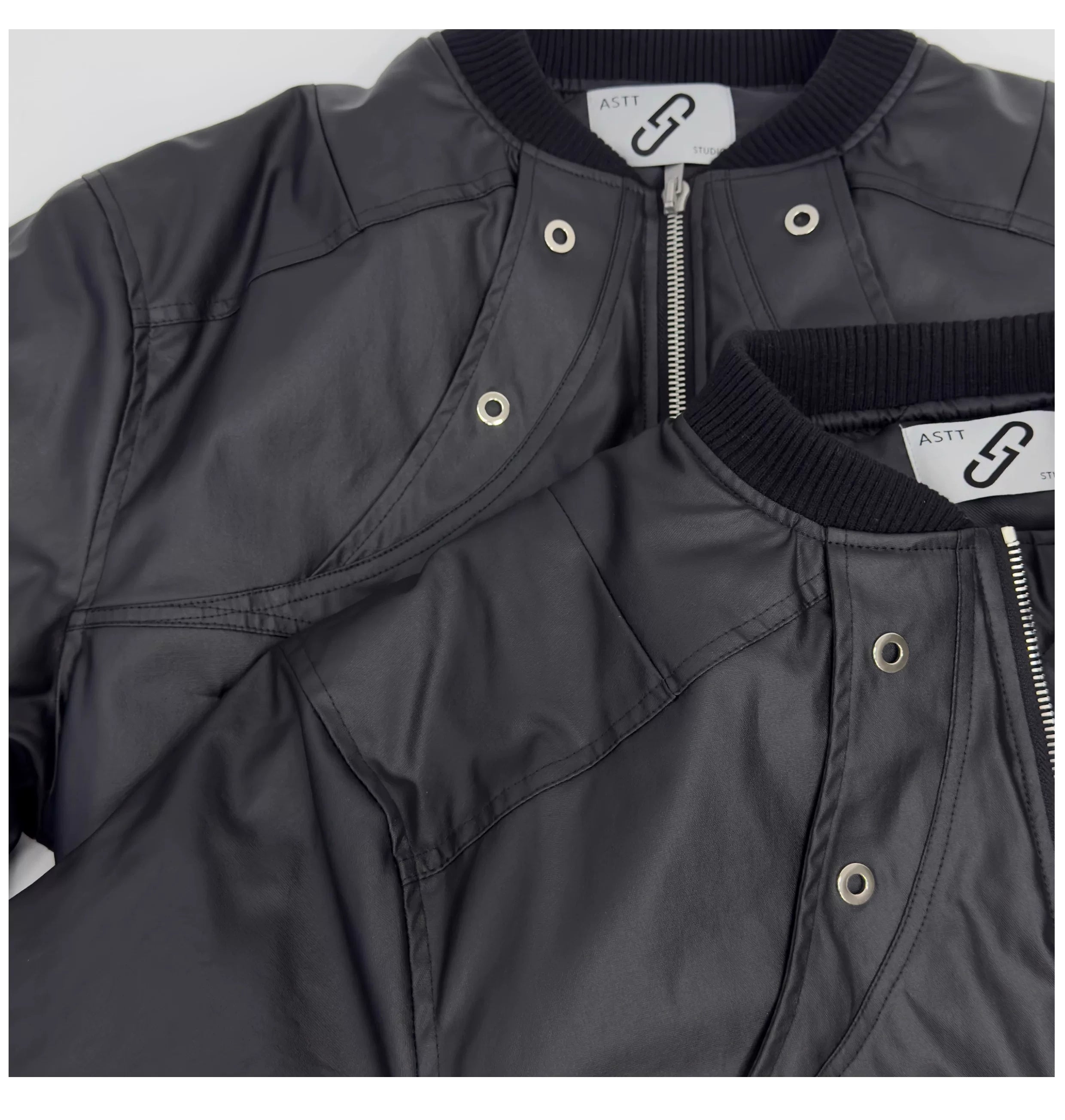 Circuit Panel Crop Bomber Jacket