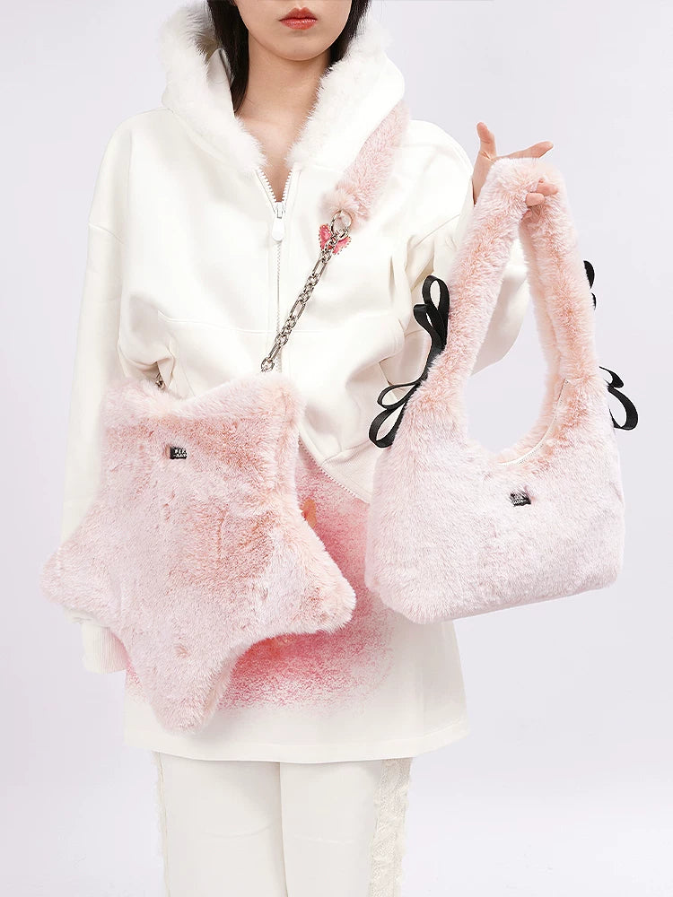 Faux-Fur Star Silhouette Shoulder Bag - view 2