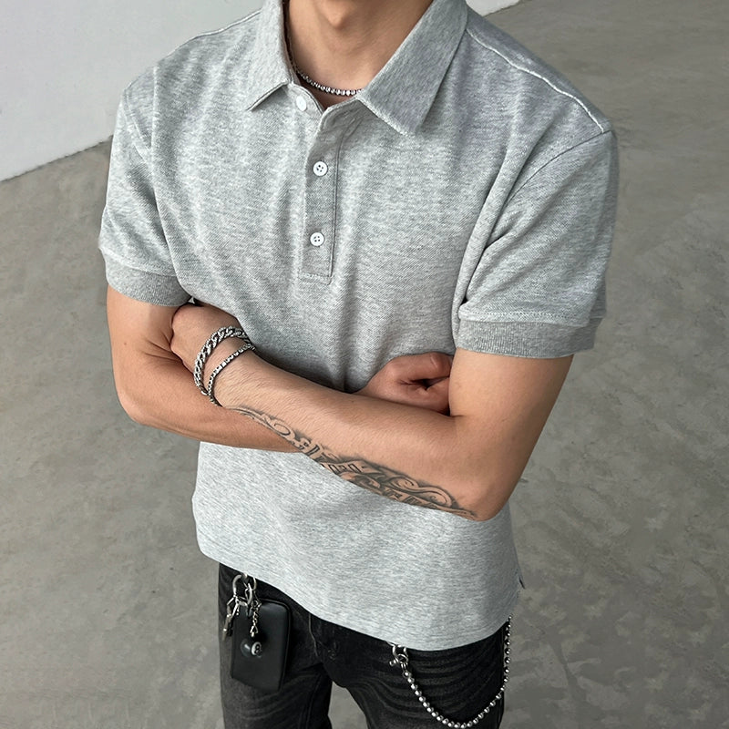 Shadowcore Minimalist Polo Shirt