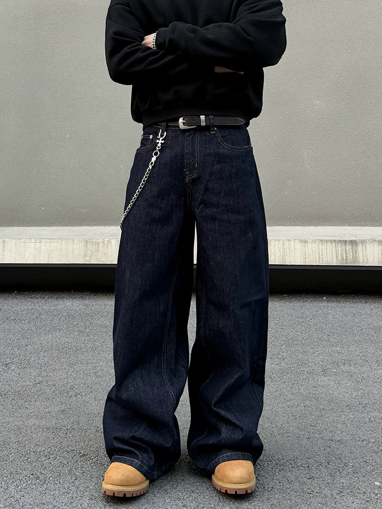 Midnight Dock Loose Denim Pants