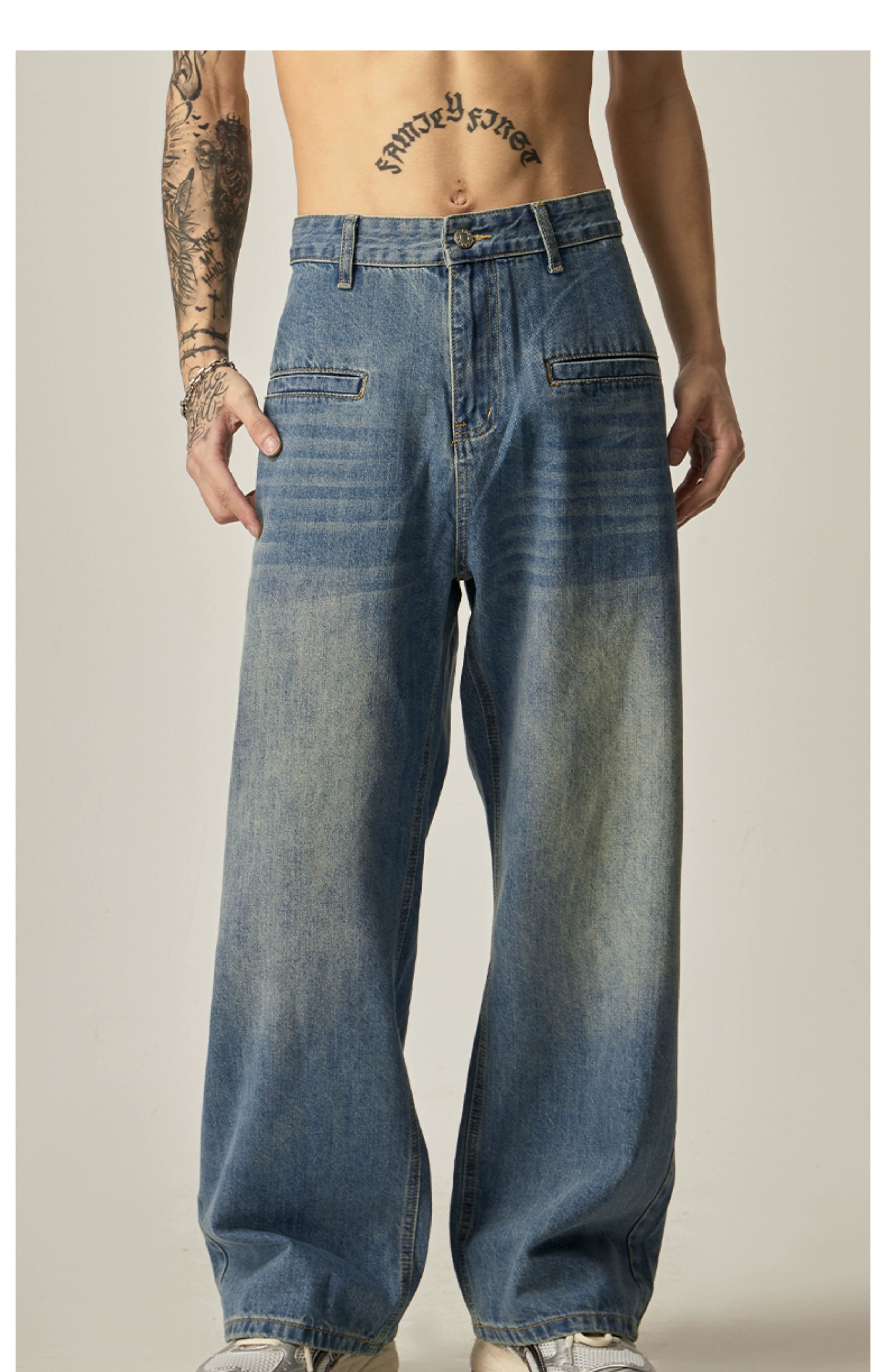 Harbor Fade Ultra-Wide Jeans