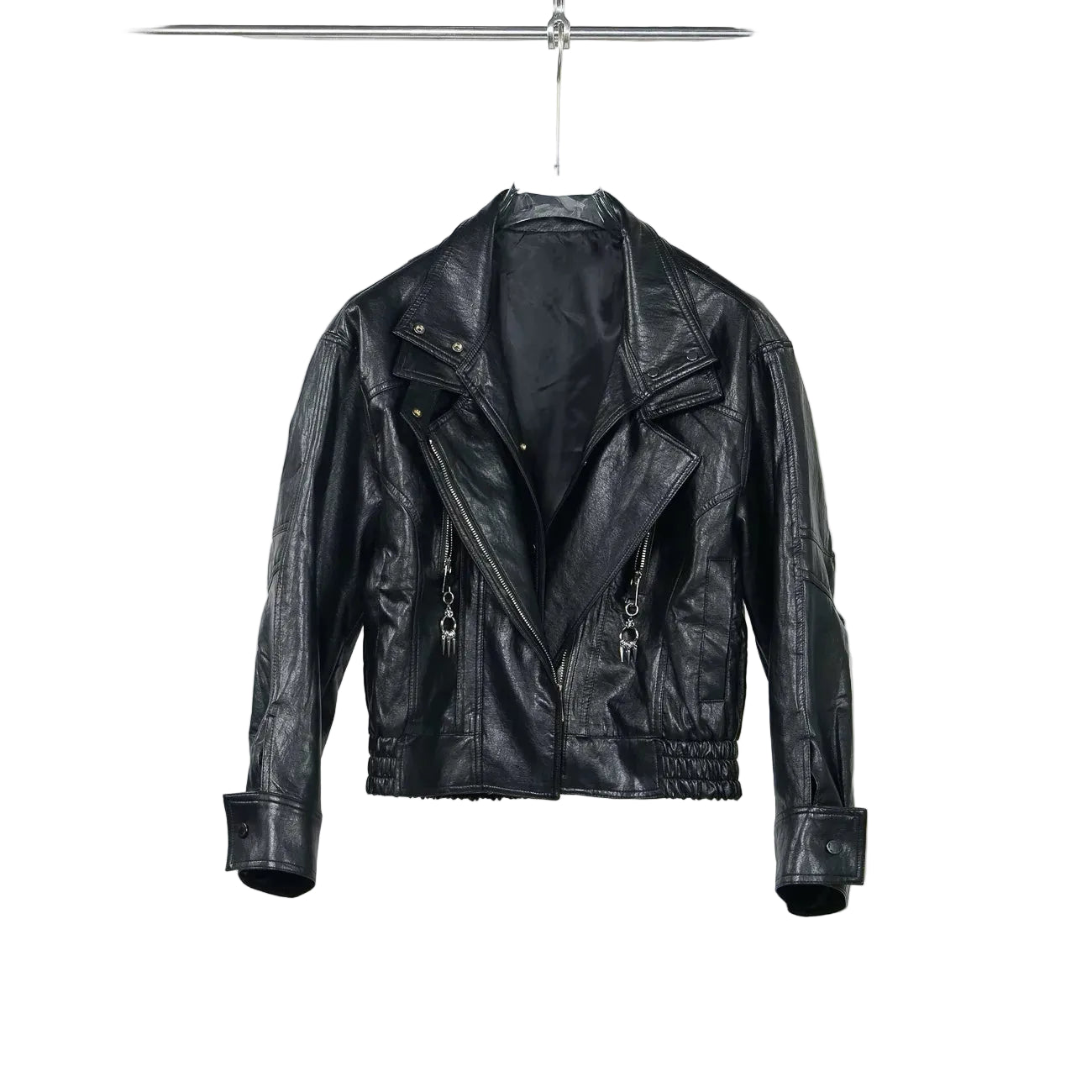 Noir Relic Hardware Rider Jacket