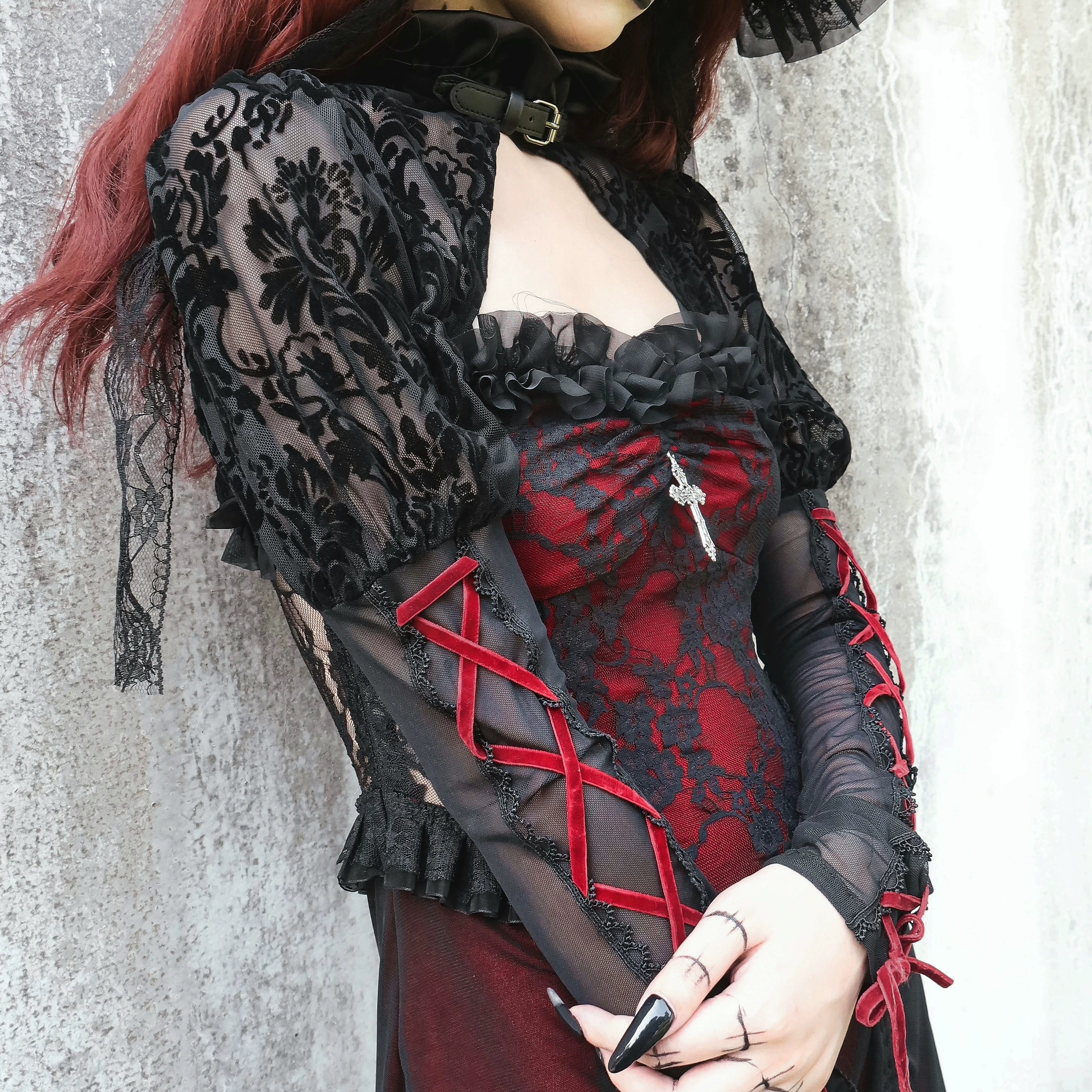 Black Lace Victorian Bolero Shrug