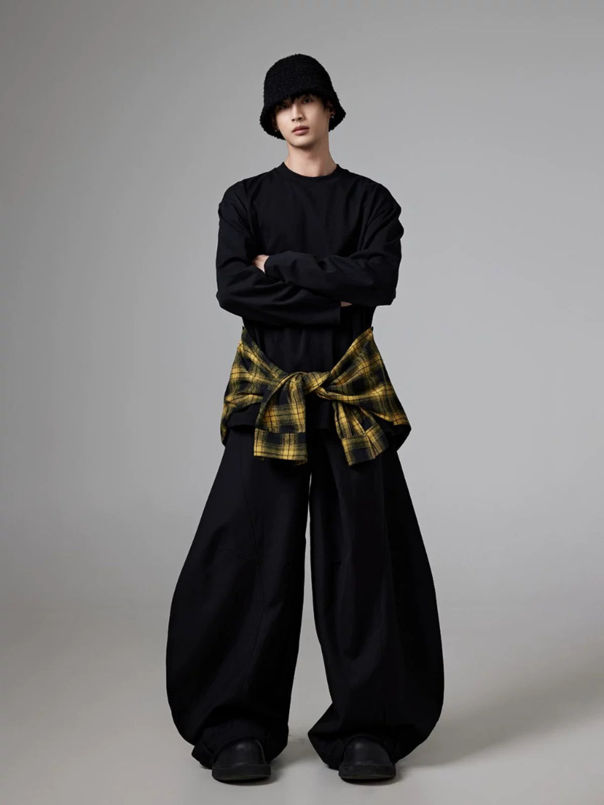 Fold Sculpted Wide Trousers
