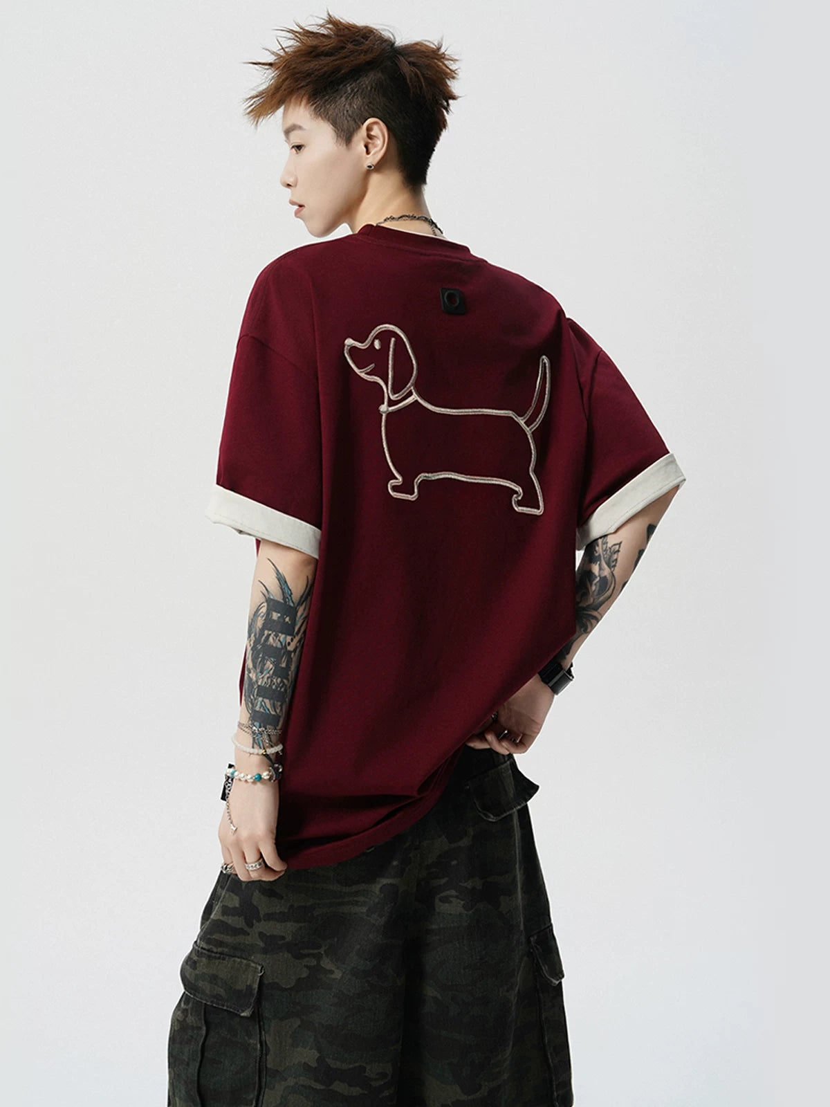 Pup Outline Back Graphic Tee