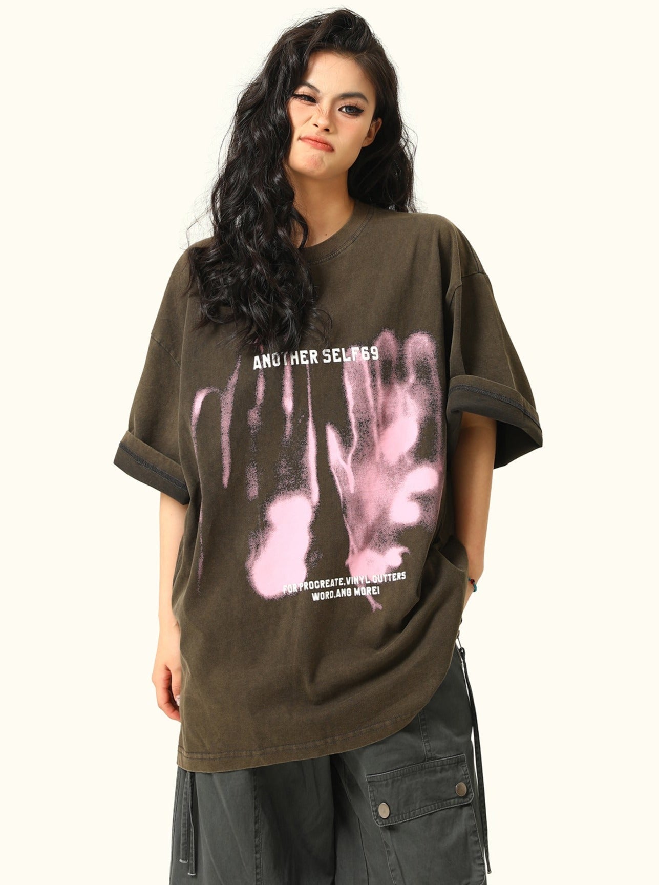 Grunge-Style Oversized T-Shirt